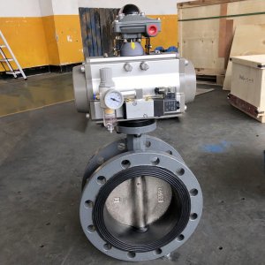 不銹鋼氣動dn200快裝蝶閥、粉體氣動蝶閥