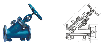 BJ45H、BJ45W 型 PN25~PN40 鋼制保溫夾套直流式截止閥結(jié)構(gòu)圖